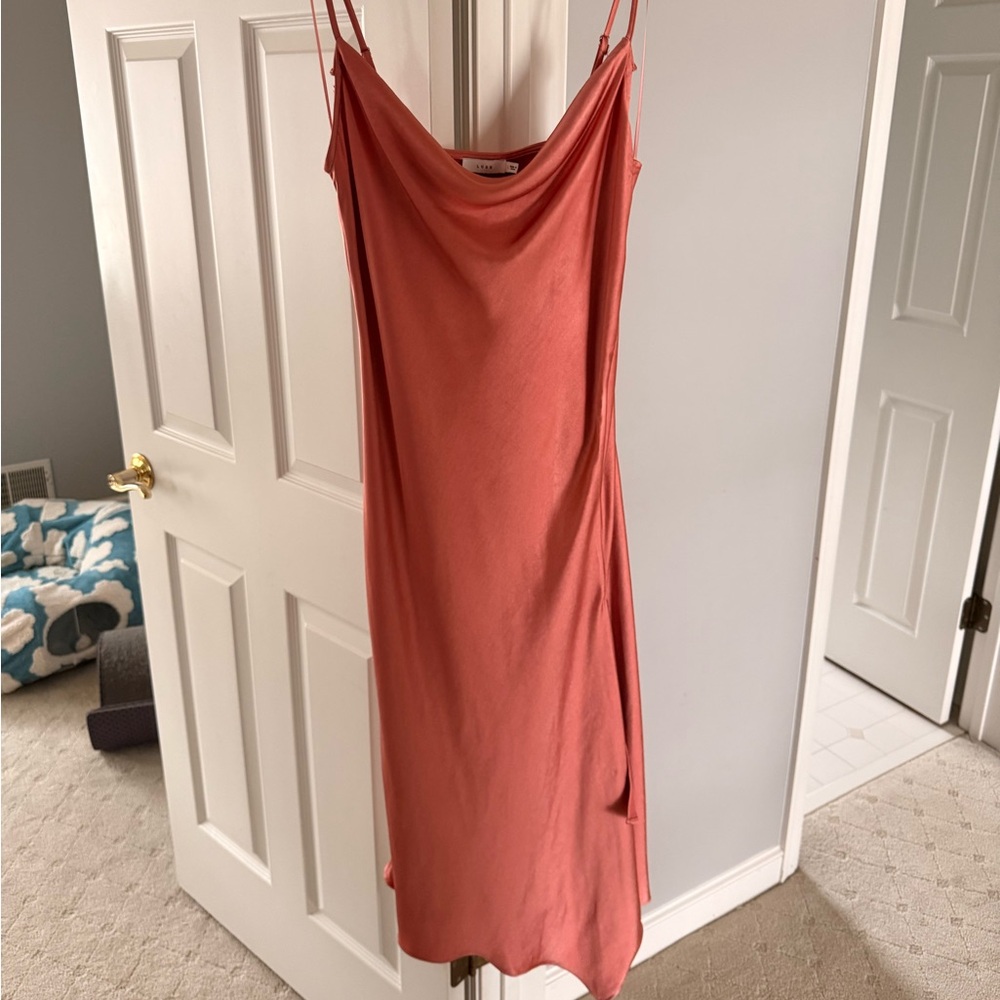 Lush Coral Midi Dress